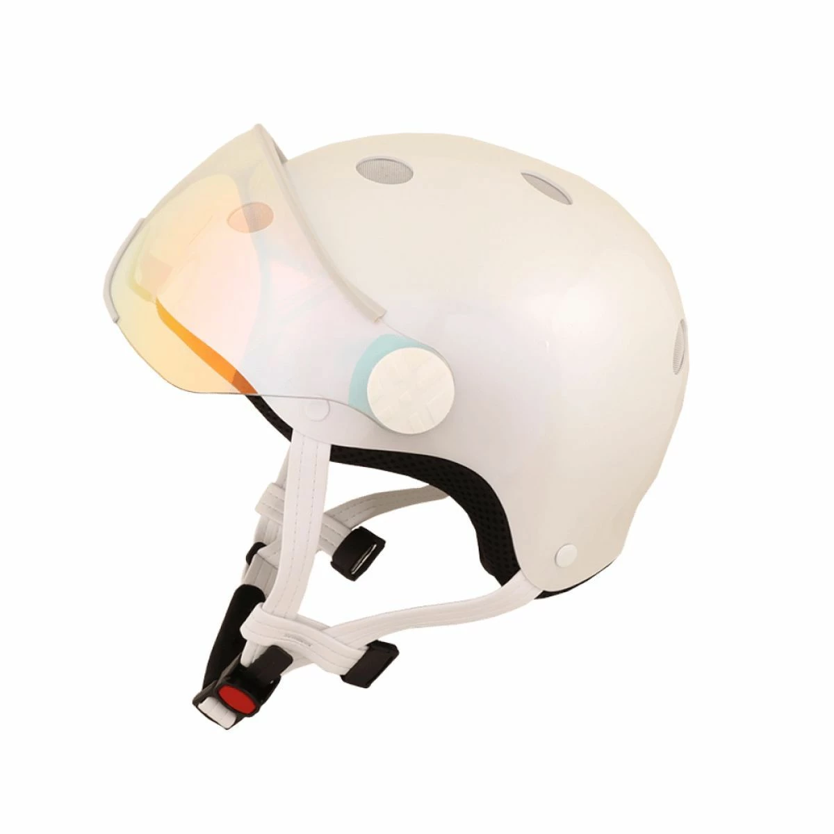 Diezz Casque City Color Visière Blanc – Image 5